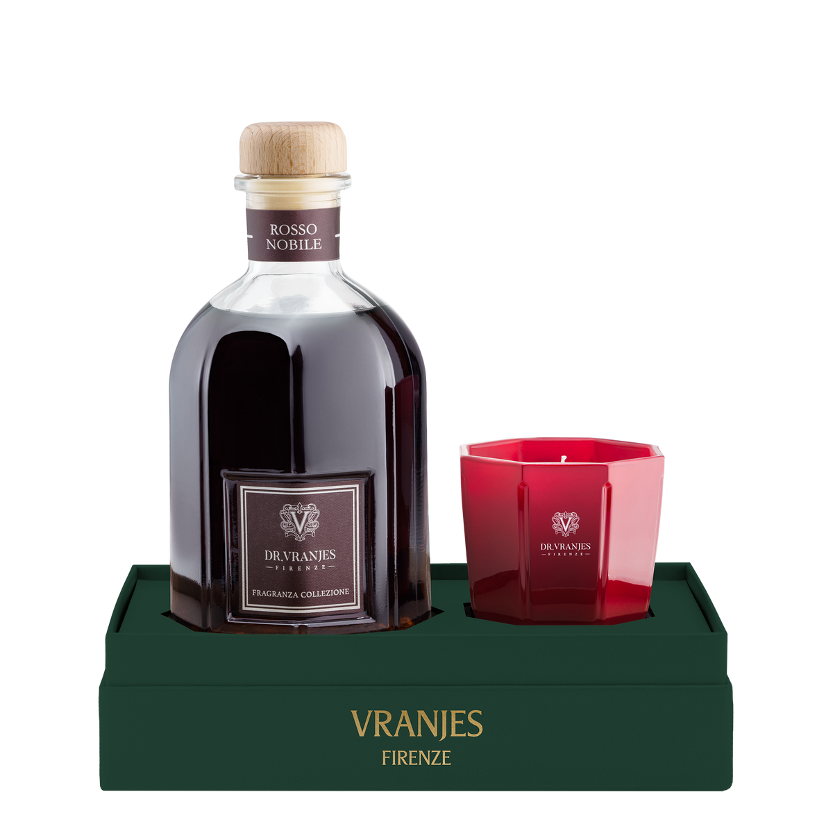 DR. VRANJES GIFT BOX ROSSO NOBILE 250 ML + CANDELA 80 GR