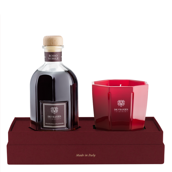 DR. VRANJES COFANETTO ROSSO NOBILE 250 ML + CANDELA