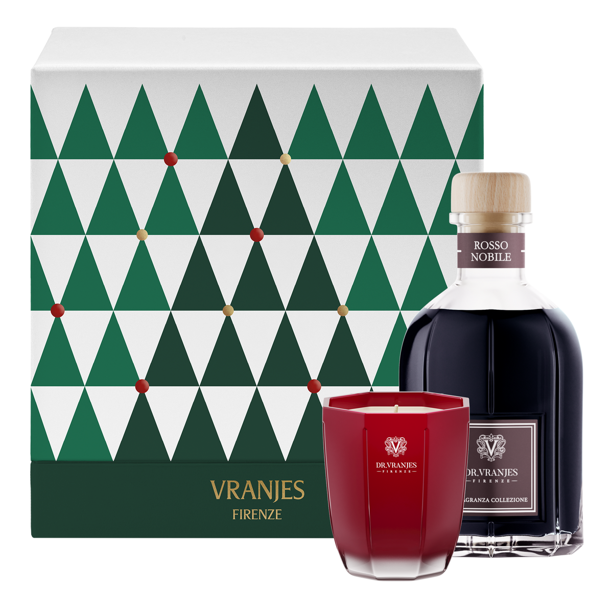 DR. VRANJES GIFT BOX ROSSO NOBILE 250 ML + CANDELA 80 GR